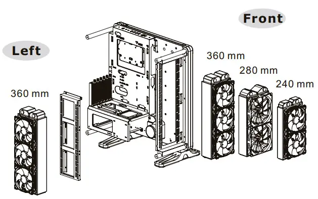 thermaltake DistroCase 350P Mid Tower Chassis - Cooling