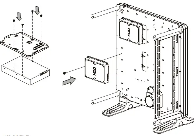 thermaltake DistroCase 350P Mid Tower Chassis - HDD installation