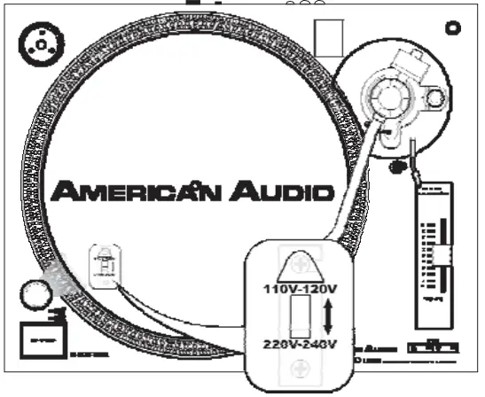 AMERICAN AUDIO TTD 2400 Turntable Direct Drive with USB - Figured 2