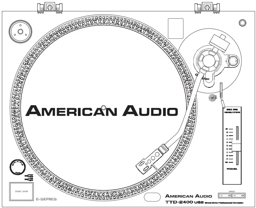 AMERICAN AUDIO TTD 2400 Turntable Direct Drive with USB