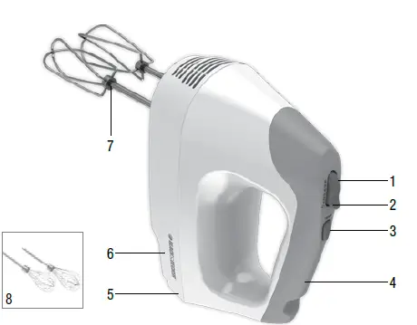 Black & Decker MX3000W 250-Watt Hand Mixer 4