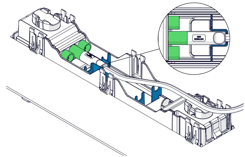 oe electrics INSTR1299 Connecting Shoe Panel - clips shown in blue