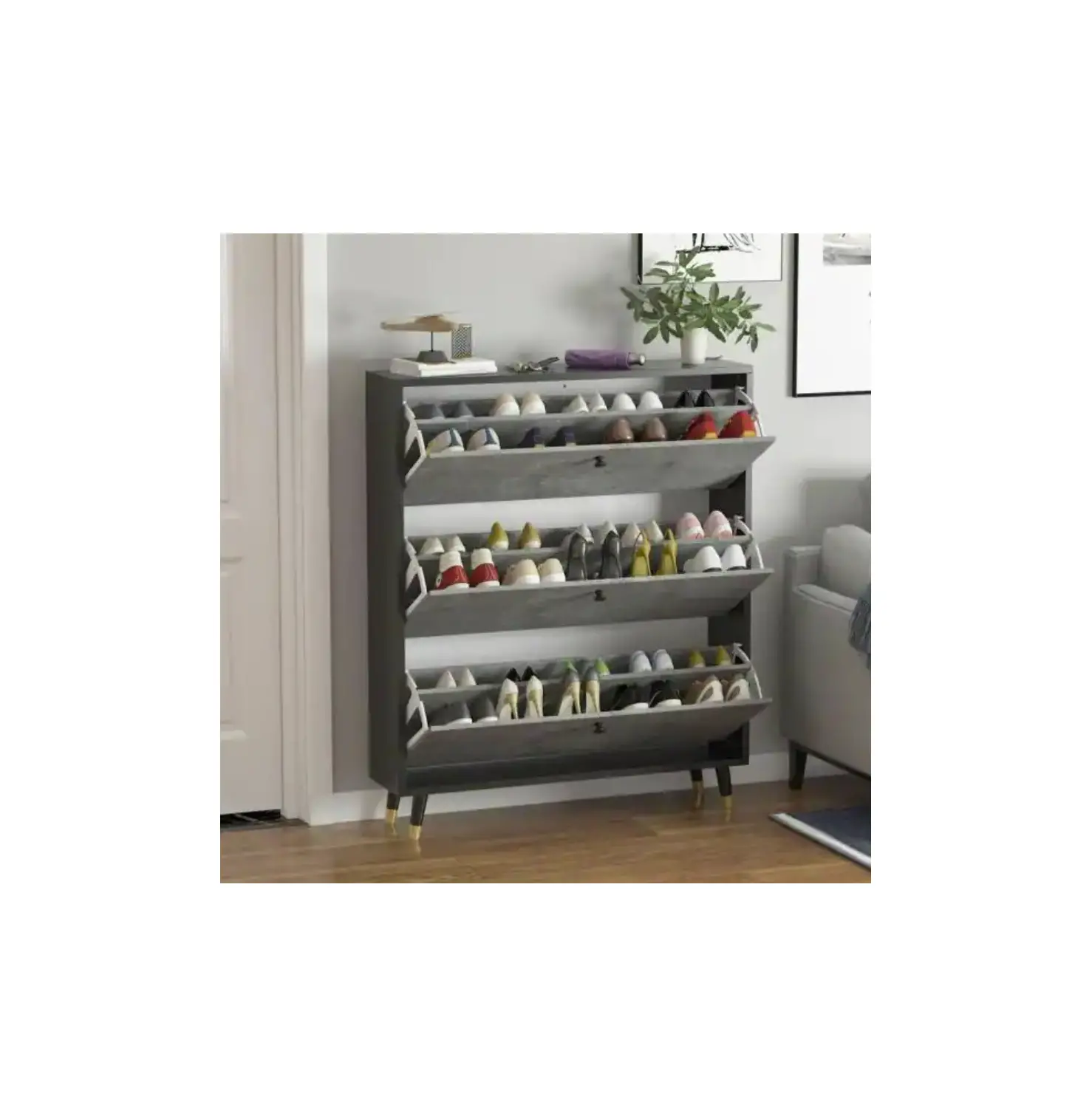 Fufu Gaga Shoe Cabinet Carini 3 Drawers Instruction Manual