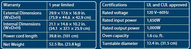 PRODUCT SPECIFICATIONS
