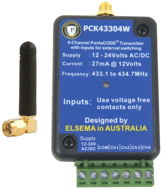 ELSEMA-PCK43304W-433MHz-PentaCODE-Transmitter-with-4-External-Inputs-PRODACT-IMG
