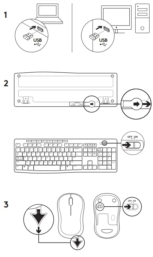 logitech MK270 Wireless Combo- MOUSE FEATURES 3
