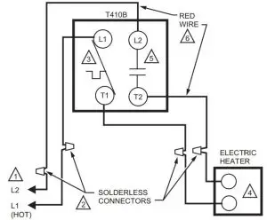 FIG 3 Typical wiring connections for T410B.