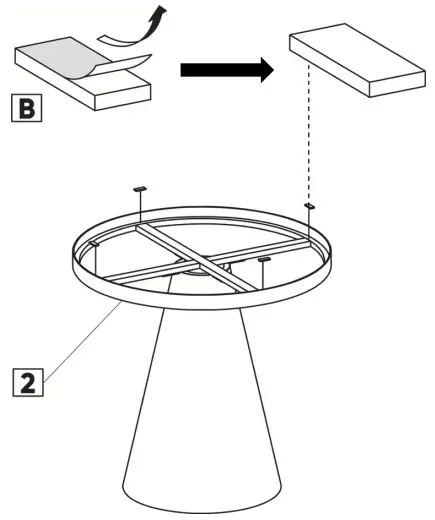 kogan MBSOLIMSTBA Matt Blatt Soli Side Table - ASSEMBLY 3