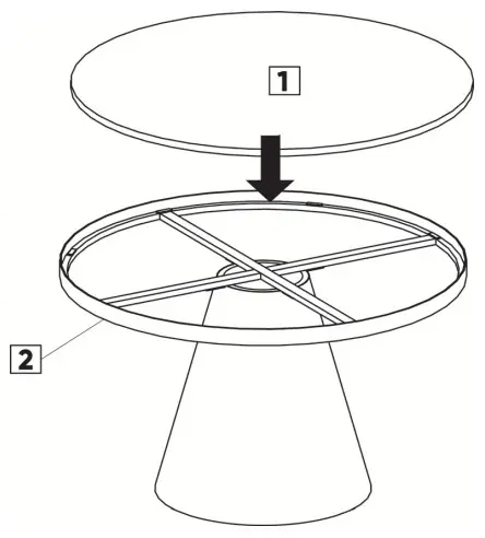 kogan MBSOLIMSTBA Matt Blatt Soli Side Table - ASSEMBLY 4