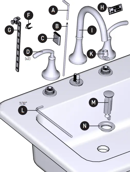 MOEN Two Handle Faucet - figure 1