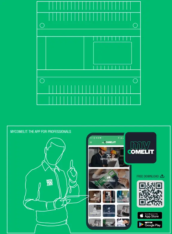 COMELIT 4888C Simplebus 2 Mixer, Power Supply Unit fig 1