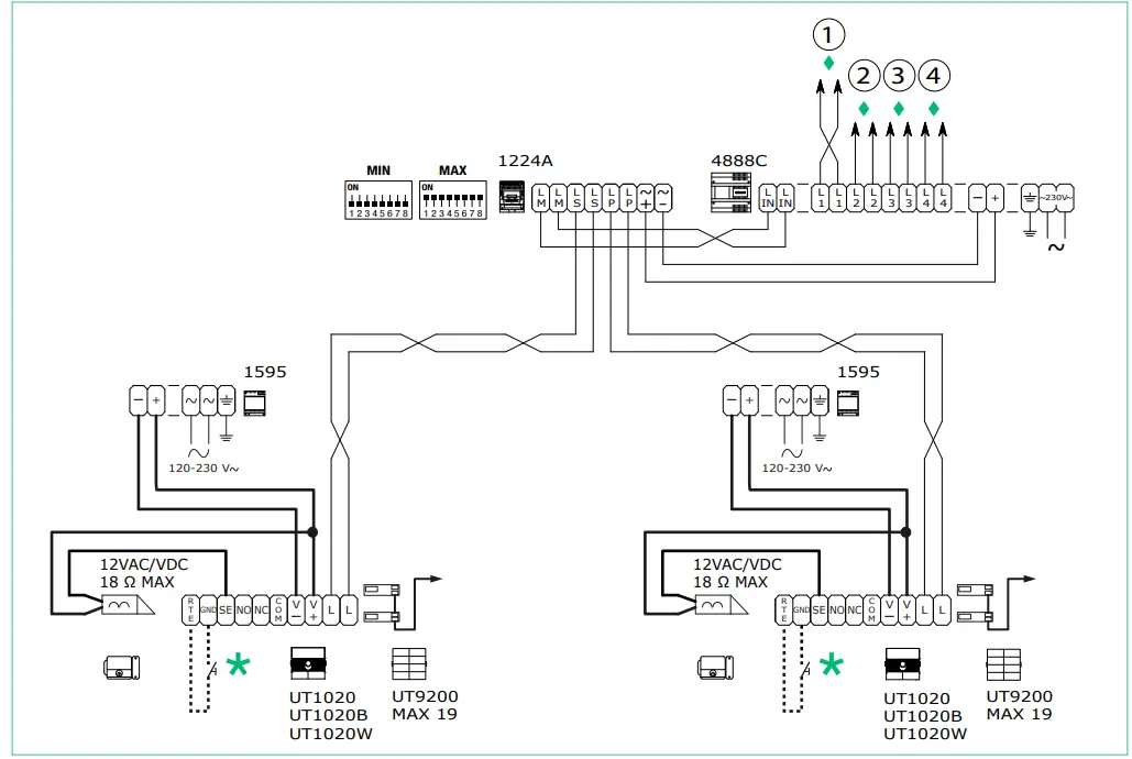 COMELIT 4888C Simplebus 2 Mixer, Power Supply Unit fig 17