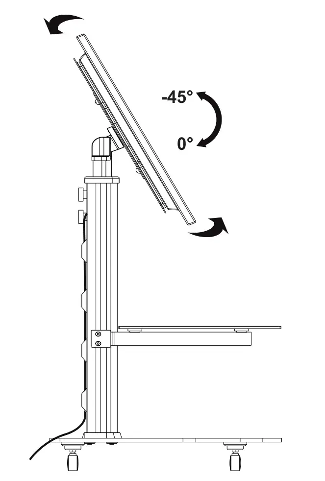 tripplite DMCS3255SG62 Premier Rolling TV Monitor - Adjustment