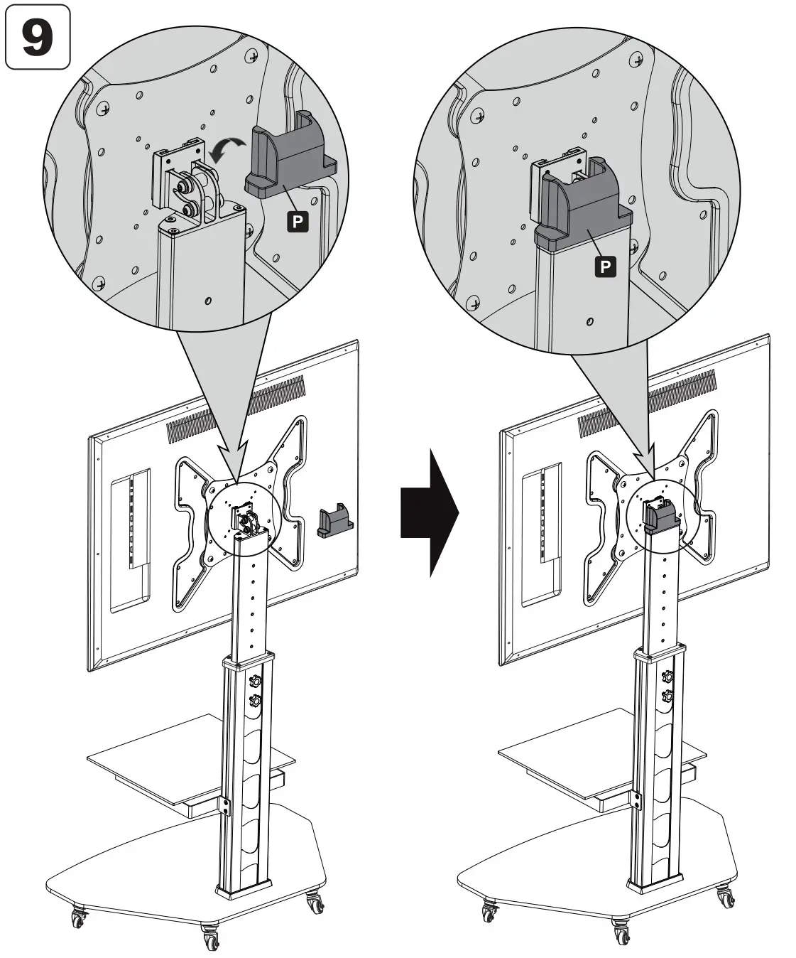 tripplite DMCS3255SG62 Premier Rolling TV Monitor - Figure 9