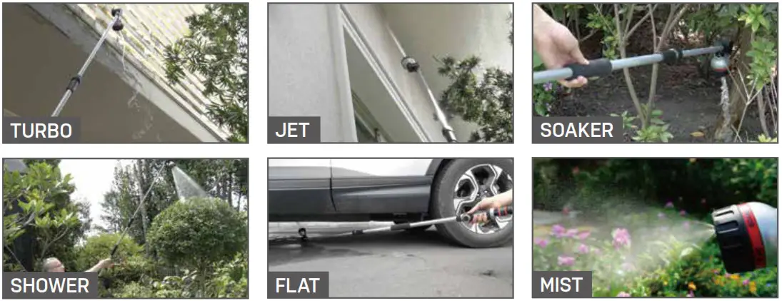 EDEN 94624 Pro Metal 6 Pattern Thumb Control Turbo Extension Watering Wand - Figure 3