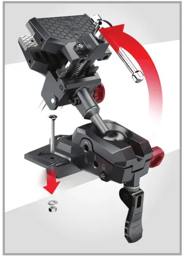 REAL AVID Multi Axis Bench Mount Vise with Torq Lok - INSTRUCTIONS MOUNTING 1