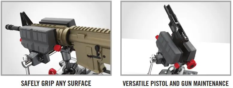 REAL AVID Multi Axis Bench Mount Vise with Torq Lok - REVERSIBLE GUN FIT 1