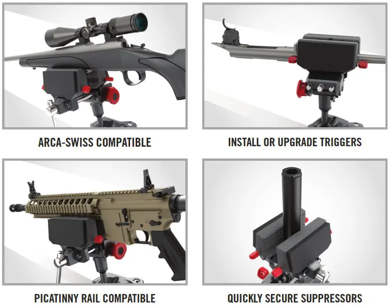 REAL AVID Multi Axis Bench Mount Vise with Torq Lok - REVERSIBLE GUN FIT 2