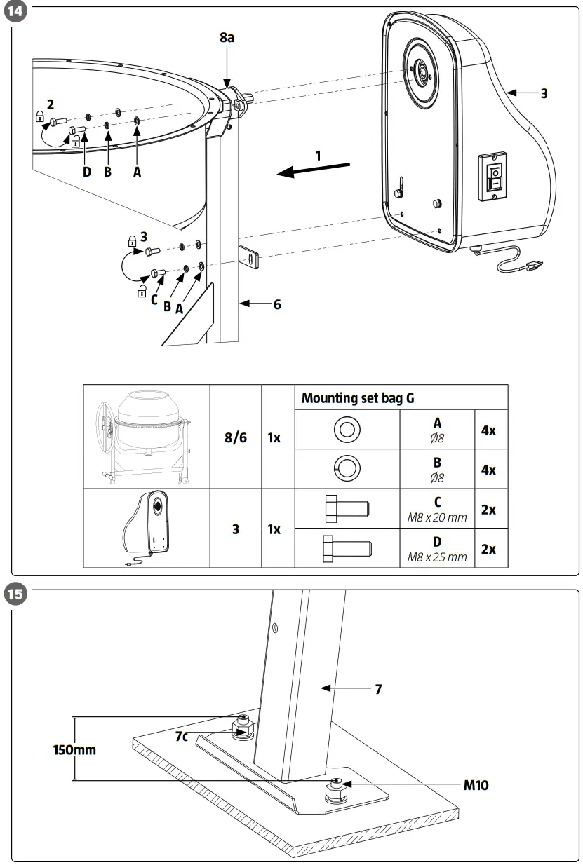 MEEC TOOLS 024342 Concrete Mixer - fig 9