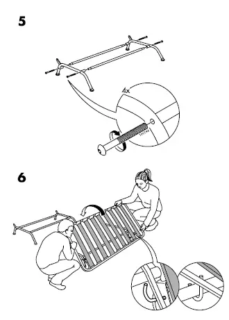 IKEA PS SOFA BED FRAME 4
