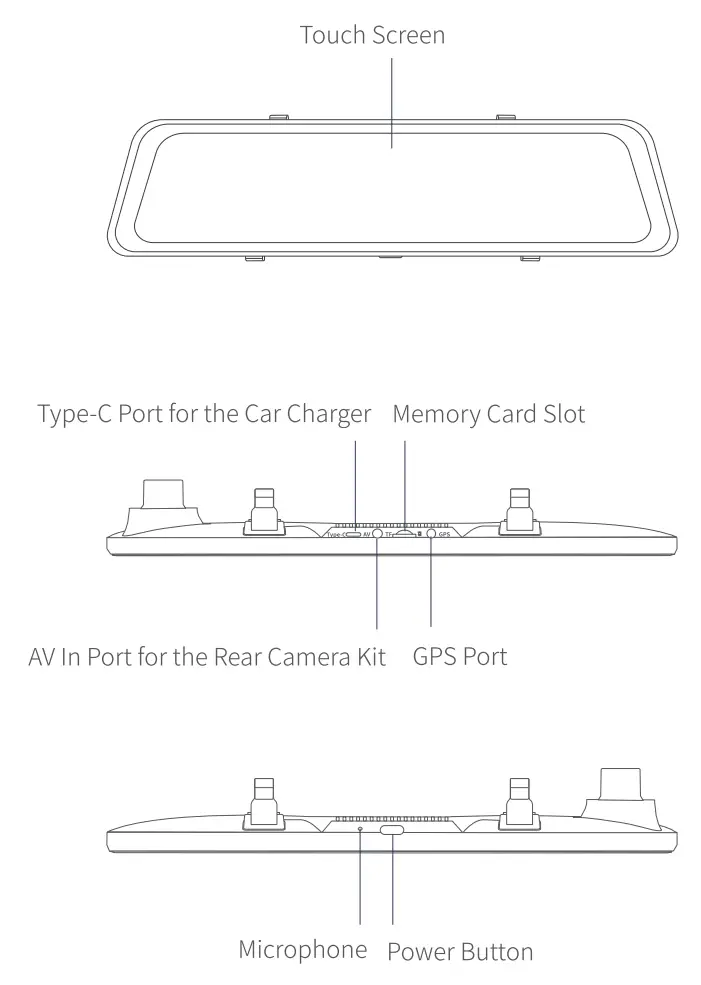 pelsee P12 Pro Mirror Dash Cam - Figure 2
