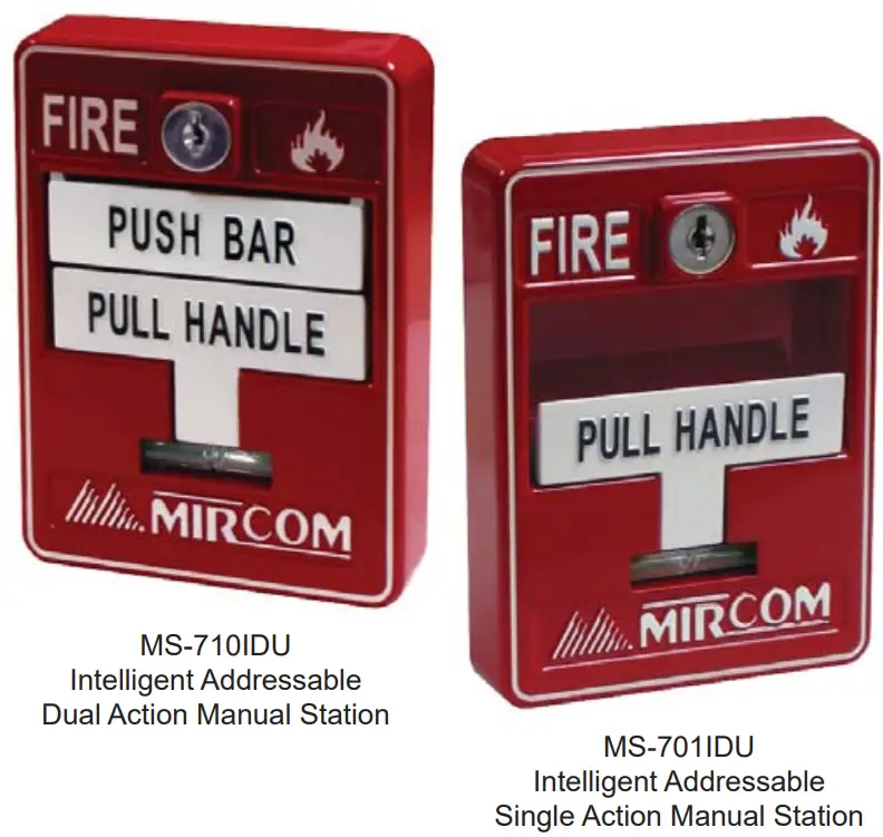 Mircom MS 700IDU Sereis Alpha Intelligent Addressable Manual Stations