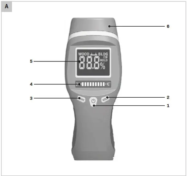 VONROC MM501DC Moisture Meter - overview 1