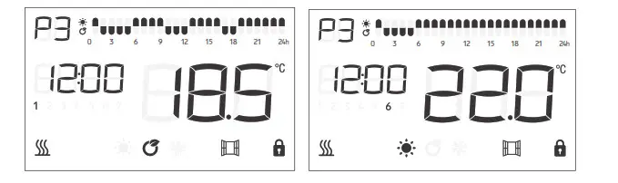 Mylek LCD Programmable Panel Heater MYC01-10A - Program P3