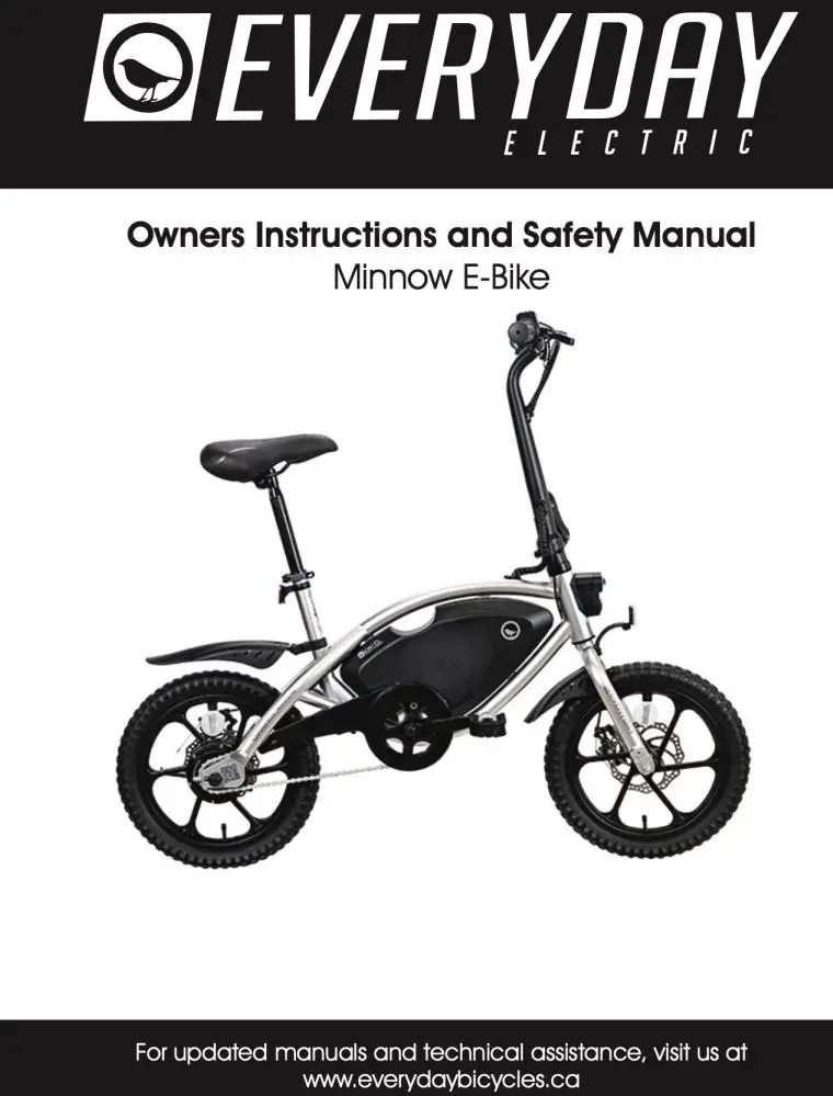EVERYDAY ELECTRIC Minnow Electric Bike Instruction Manual
