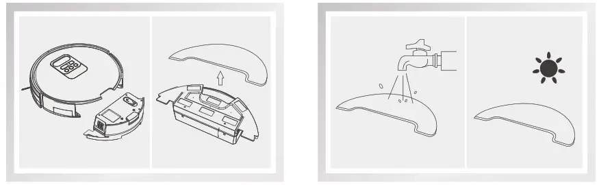 ILIFE V80 Robotic Vacuum Cleaner-Mop cloth