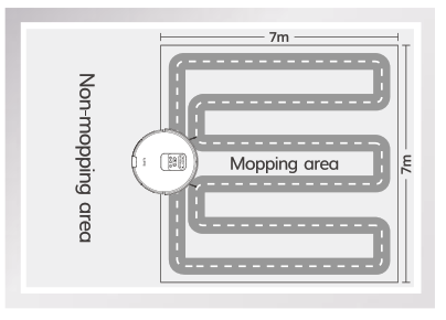 ILIFE V80 Robotic Vacuum Cleaner-Moping mode