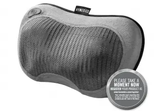 Homedics SP-115HJ Cordless Shiatsu Massage Pillow with Soothing Heat Instruction Manual and Warranty Information