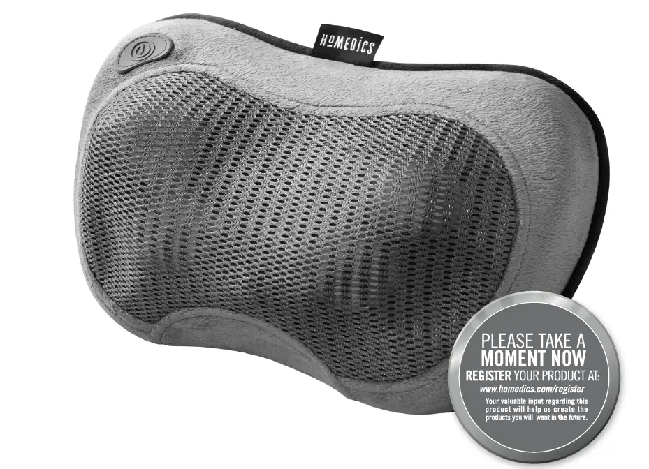 Homedics Sp-115hj Cordless Shiatsu Massage Pillow With Soothing Heat Instruction Manual And Warranty Information Homedics Sp-115hj Cordless Shiatsu Massage Pillow With Soothing Heat Instruction Manual And Warranty Information