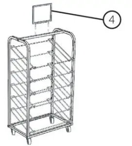 HUBERT Black Metal Bakery Tray Rack 77846-Insert