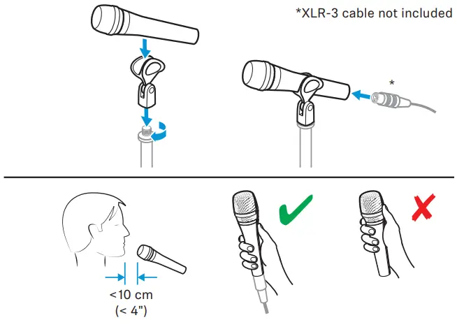 SENNHEISER e 965 Handheld Condenser Microphone -Setup
