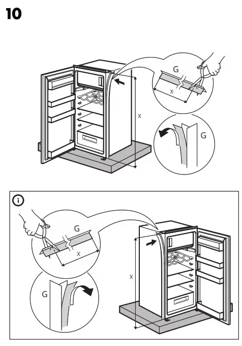 IKEA FORKYLD Fridge with Freezer Compartment-10