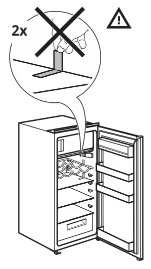 IKEA FORKYLD Fridge with Freezer Compartment-4