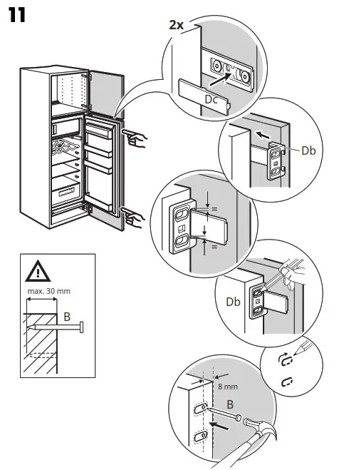 IKEA FORKYLD Fridge with Freezer Compartment-FÖRKYLD 11