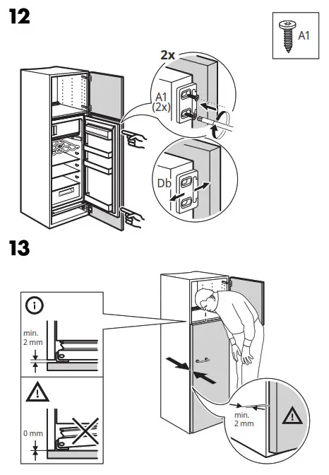 IKEA FORKYLD Fridge with Freezer Compartment-FÖRKYLD 12
