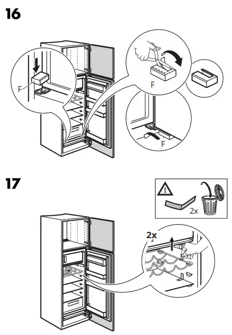 IKEA FORKYLD Fridge with Freezer Compartment-FÖRKYLD 16