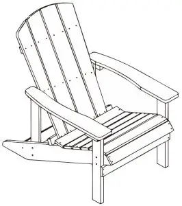 SERWALL Adirondack Chair Weather Resistant Patio Chair