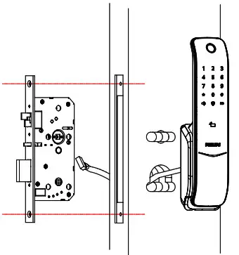 PHILIPS EasyKe 6100 Puysh-pull Smart Door Lock - Installation steps 3