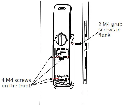 PHILIPS EasyKe 6100 Puysh-pull Smart Door Lock - Installation steps 7