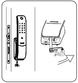 PHILIPS EasyKe 6100 Puysh-pull Smart Door Lock - Mechanical key opening 2