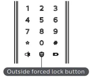 PHILIPS EasyKe 6100 Puysh-pull Smart Door Lock - Outside forced lock function