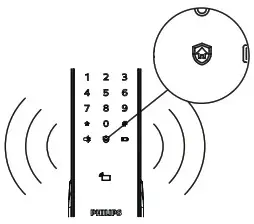 PHILIPS EasyKe 6100 Puysh-pull Smart Door Lock - Types of alarms and alarm modes 1