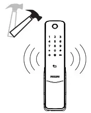 PHILIPS EasyKe 6100 Puysh-pull Smart Door Lock - Types of alarms and alarm modes 3