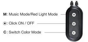 DR-CAR CYTT-149 ARGB Magic RGBIC Interior Car Lights - Control Box