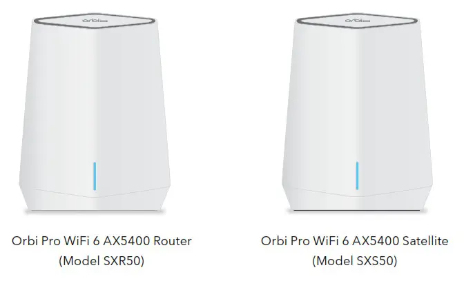 NETGEAR AX5400 Orbi Pro WiFi 6 Mesh System- Package contents