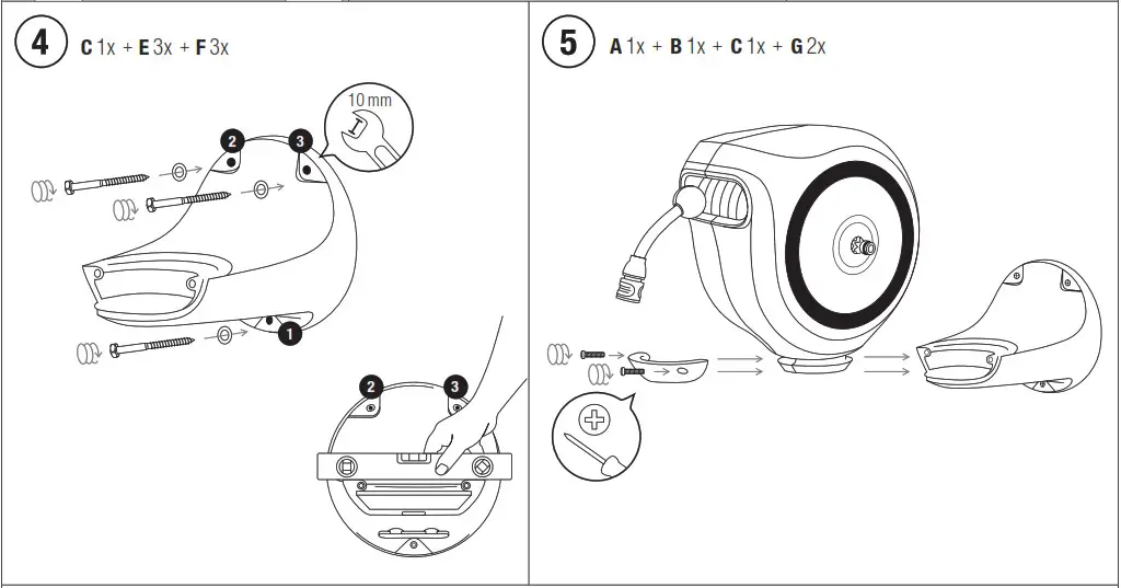 GARDENA RollUp S Wall Mounted Hose Box- 3